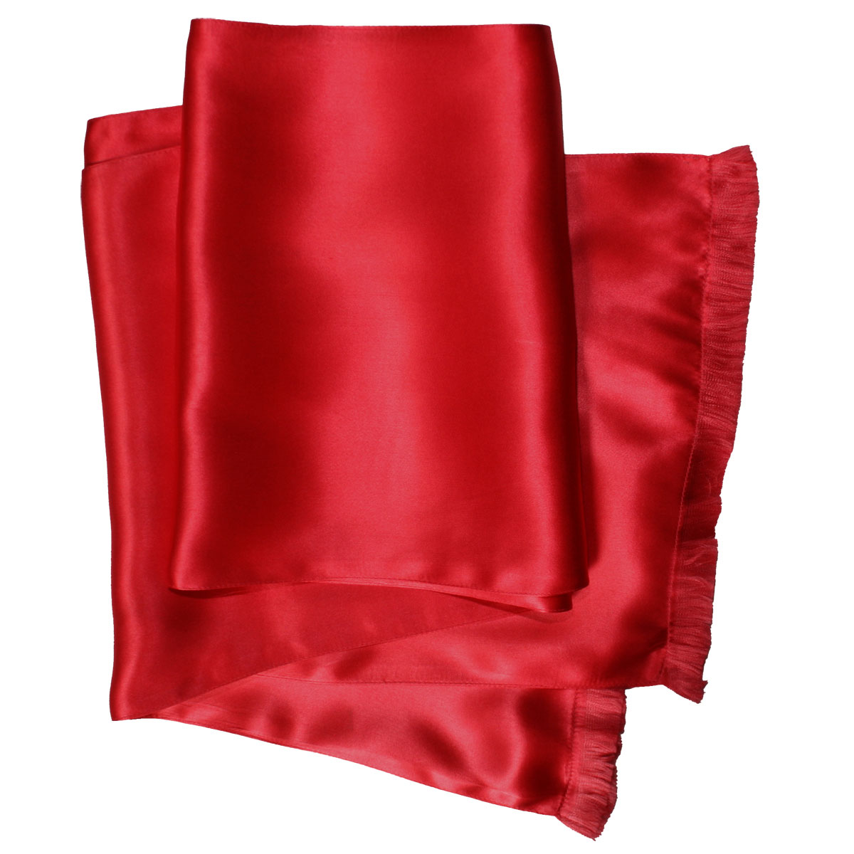 Bright Red Silk Aviator Scarf