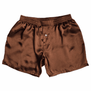 Fire Agate Brown Satin Silk Boxers
