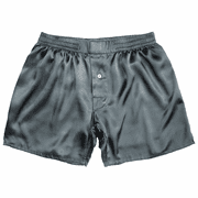 Granite Grey Satin Silk Boxers
