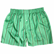 Green Island Stripes Silk Boxers