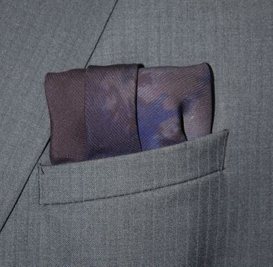 GREY LAVA SILK TIE DYE POCKET SQUARE