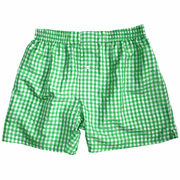 Island Green Checks Silk Boxers