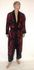 LONG BLACK RED ORCHID PRINT KIMONO 
