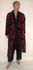 LONG BLACK RED ORCHID PRINT KIMONO 