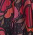 LONG BLACK RED ORCHID PRINT KIMONO