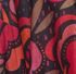 LONG BLACK RED ORCHID PRINT KIMONO