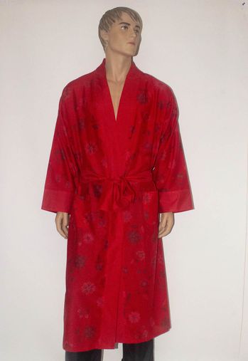Long Lava Red Floral Kimono