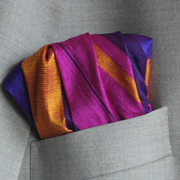 Multicolor Merlin Stripes Dupioni