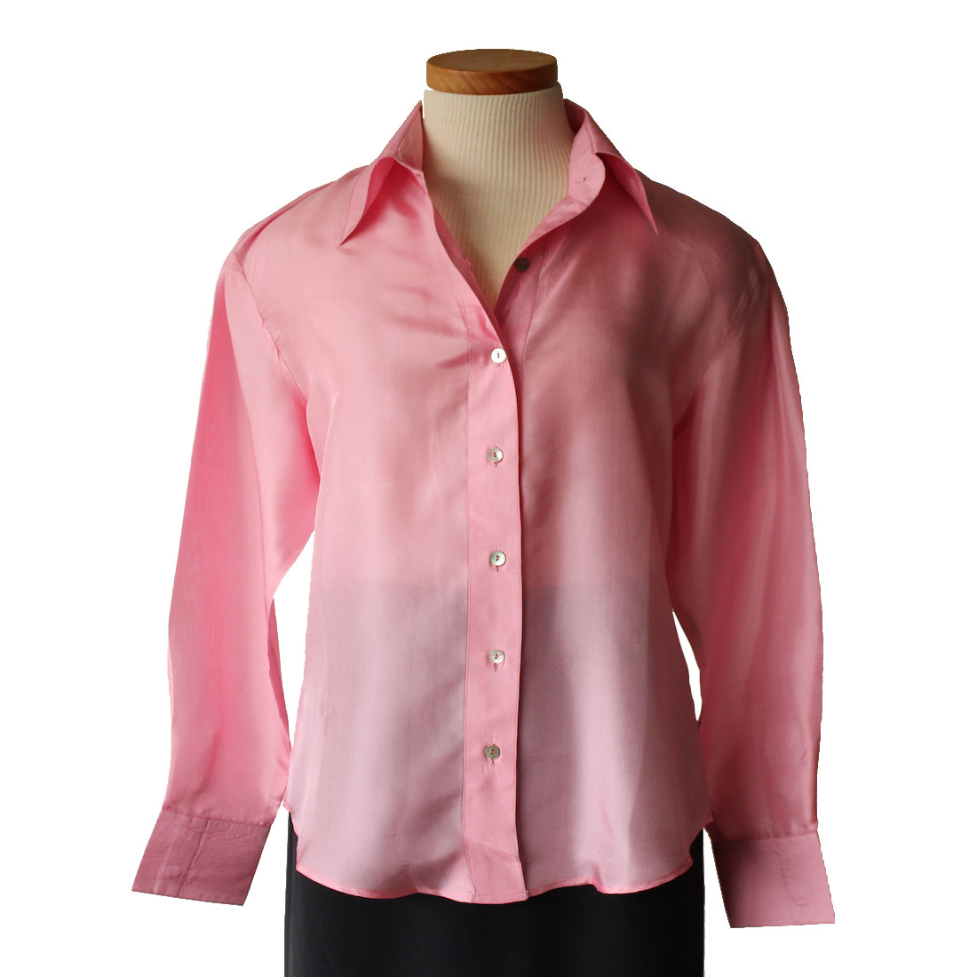 Pink Blush Silk Button-Down Shirt|Royal Silk
