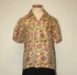 Pink Yellow Floral Women's Silk Shirt