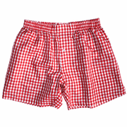 Red White Checks Silk Boxers
