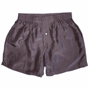 Rich Chocolate Brown Silk Boxers
