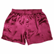 Ruby Sangria Satin Silk Boxers