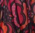 SHORT BLACK RED ORCHID PRINT KIMONO