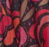 SHORT BLACK RED ORCHID PRINT KIMONO