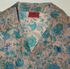Beige Blue Floral Women's Silk Shirt