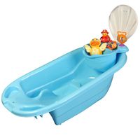 2 in 1 Bath Tub with Toy Organizer by Potty Scotty (Blue)