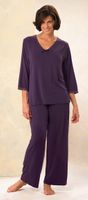 2 Piece Bamboo PJ Set With Drawstring Capri Long Pants