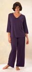 2 Piece Bamboo PJ Set With Drawstring Capri Long Pants