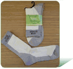 2-Tone Bamboo Fiber Performance Socks - 3/4 Crew