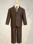 5 Piece Suit with Vest and Tie - Chocolate - 6m - Size 14