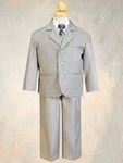 5 Piece Suit with Vest and Tie - Lt Gray - 6m to Size 14