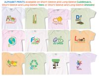 Alphabets Design BambooBaby Onesie 