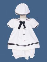 Baby Girl's Sailor Dress with Hat