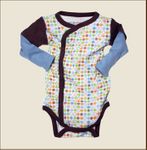 Baby's Blue Bamboo Kimono Onesie Bodysuit