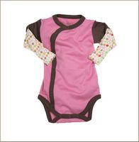 Baby's Pink Bamboo Kimono Onesie Bodysuit