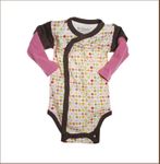 Baby's Pink Bamboo Kimono Onesie Bodysuit