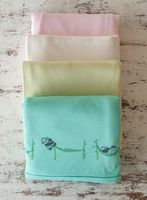Bamboo Baby Swaddle Blanket with Embroidery