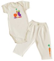 BambooBaby Pants and Onesie Veggie Me Organic Set