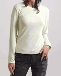 Women's Crew Neck Long Sleeve  T-Shirt with Bamboo Viscose