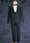 Big Boy's Tuxedo with Cummerbund in Black/White - Size 4 - 12