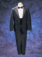 Big Boys 5 Piece Tuxedo with Tails in Black/White - size 4 -12
