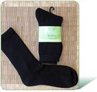 Black Bamboo Fiber Socks-3/4 Crew