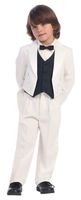 Boys Tuxedo With Color Change Vest and Clip on Bowtie - 3m to Sz 10