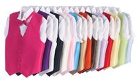 Boys Tuxedo With Color Change Vest and Bowtie
