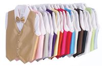 Boys Tuxedo With Color Change Vest and Clip on Bowtie - 3m to Sz 10