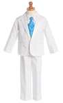 Boys Tuxedo With Color Change Vest and Clip on Necktie