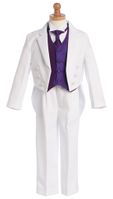Boys Tuxedo With Color Change Vest and Necktie