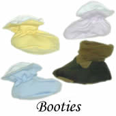 Bulk Of 6 Interlock Cotton Baby Booties