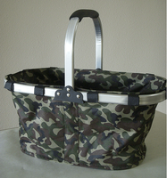 Camouflage Print Collapsible Market and shopping Basket