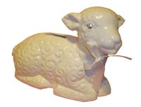 Ceramic Baby Lamb Bank