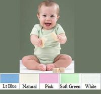 Certified Organic Cotton Short Sleeved Baby Onesies in Bulk of 6