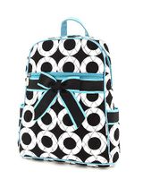 Circle Print Quilted Medium Backpack