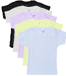 Cotton Short Sleeved Baby Tees in Bulk Of  6