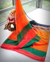 Designer Zipper and Chain Cotton Scarf