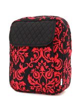 Damask Print Quilted Large Backpack